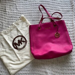 Pink Michael Kors Medium Tote Bag